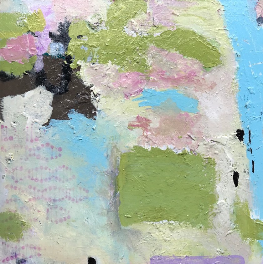  Summer on the Lake | Acrylic and mixed media on panel | 12x12 inches