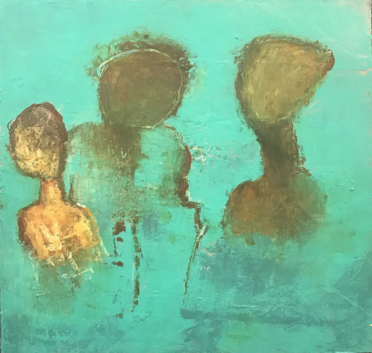 The New Normal | Mixed media on panel | 12" x 12"