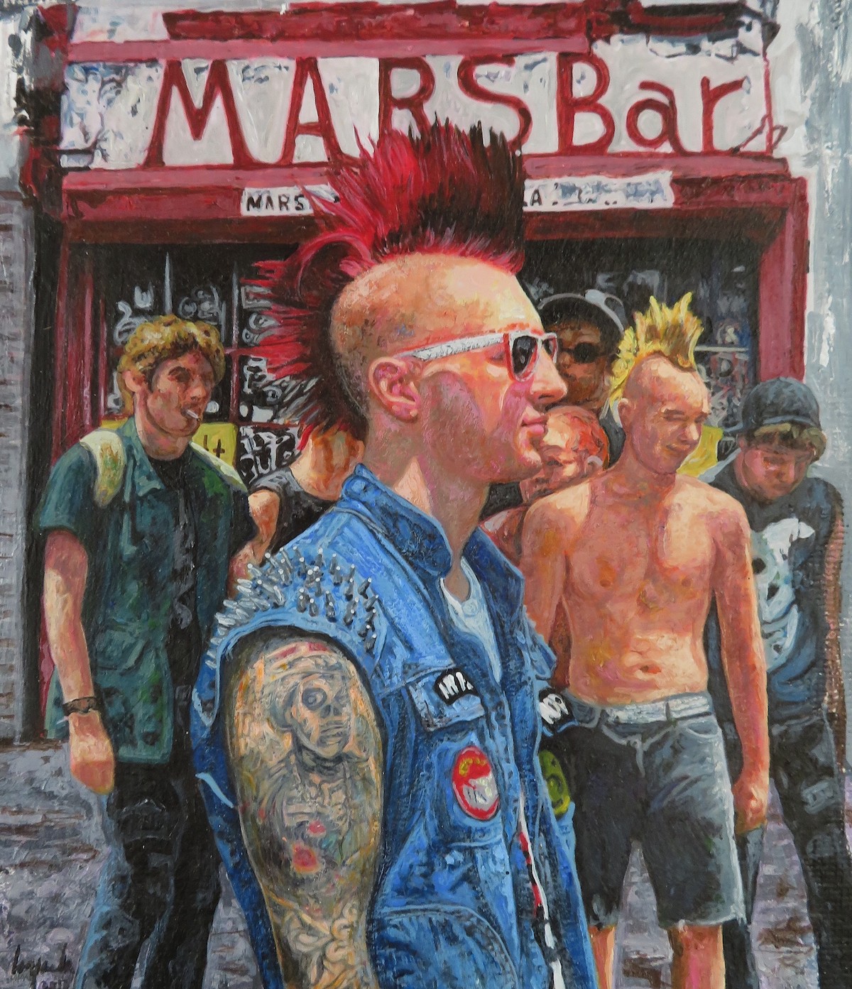 Mars Bar Medium Acrylic on Canvas Size 5"x6"