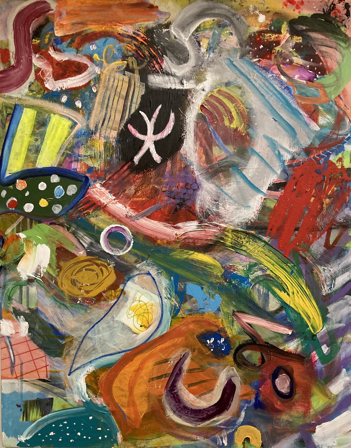 Geschmier #5 | Acrylic on canvas | 40 x 30 x 1.5 (inches)