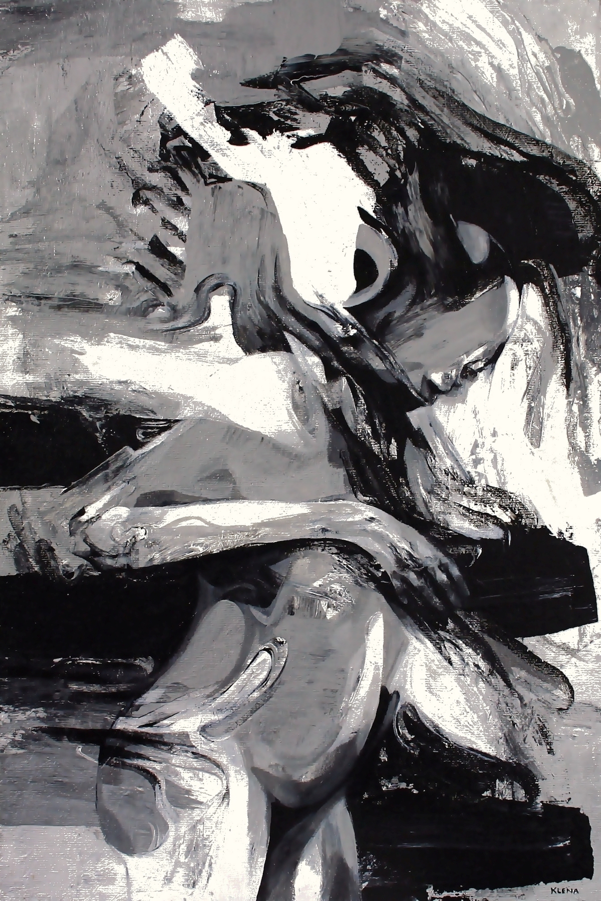 Fertility Goddess Medium Latex on Wood Size 24x36