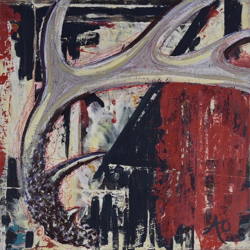  Antler #1 Medium Acrylic on wood Size 12 in X 12 in