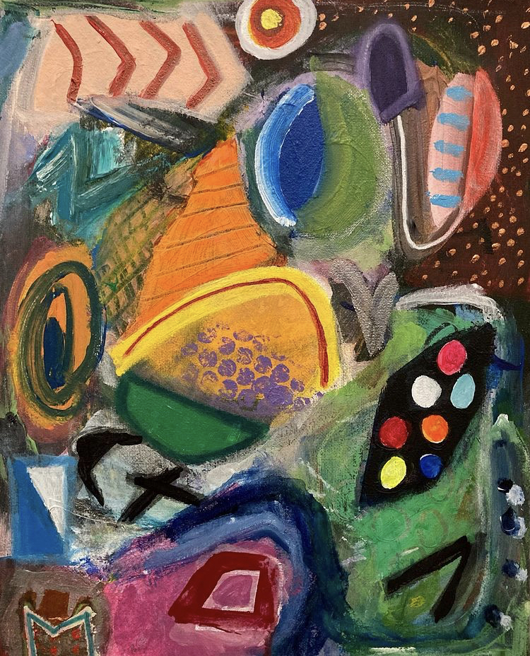 Geschmier #1 | Acrylic on canvas | 12 x 9 x .5