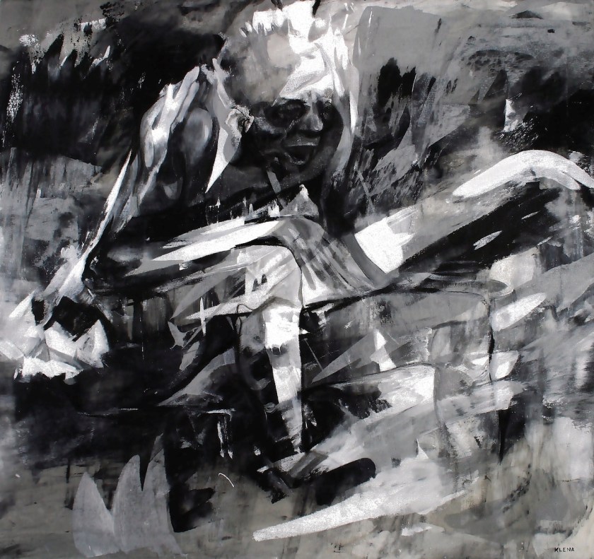 First Glimpse of Fire Medium Latex on Canvas Size 30x32