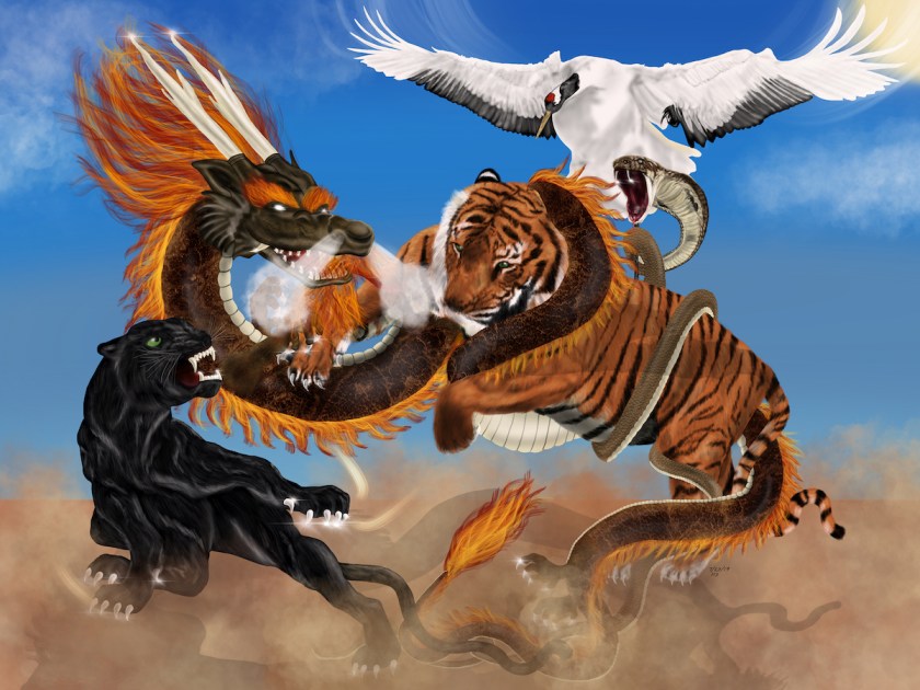  Fierce Warriors Medium Freehand Digital Drawing Size Various Sizes