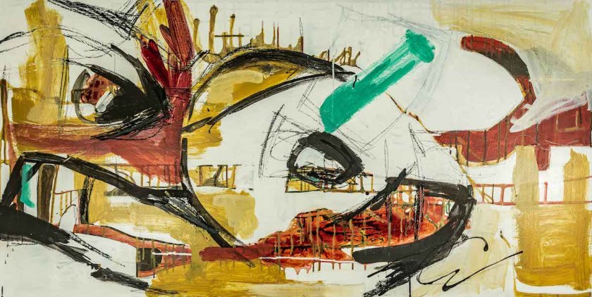 Title Untitled 2 Medium Mixed media Size 48in x 24in