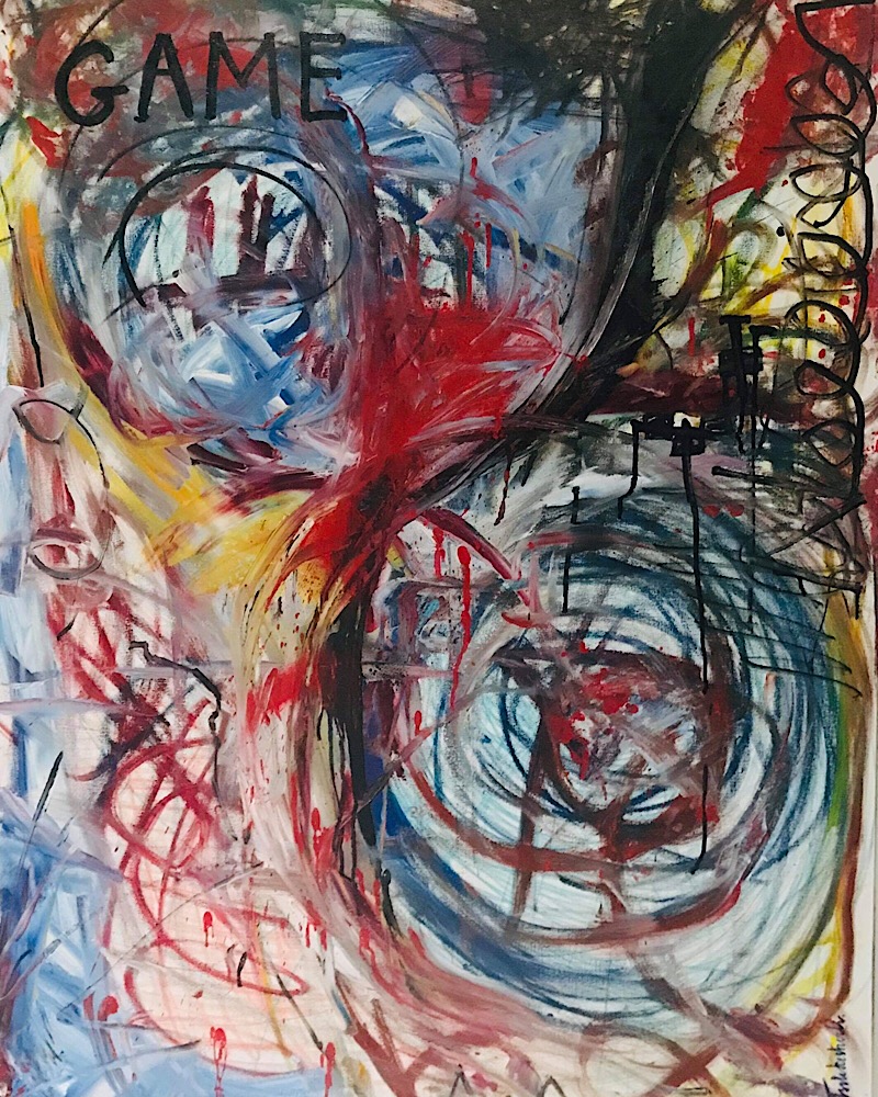 Dividing Medium Mixed Media Size 36”x 48”x 1,5”