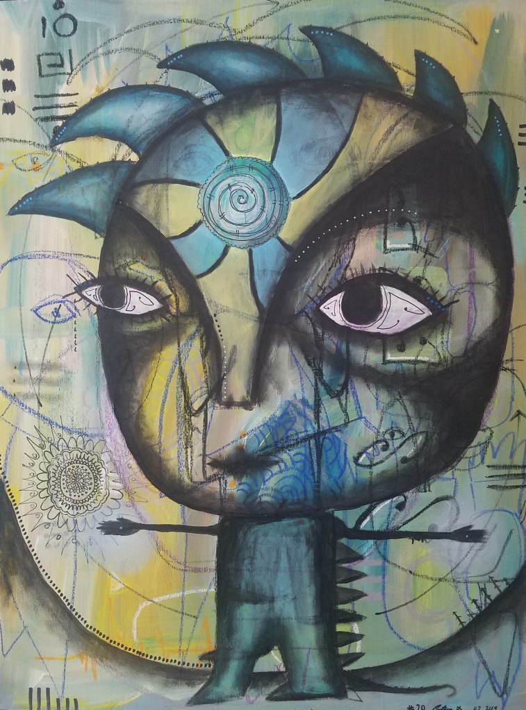  #20 Kia Kaha, Be Brave | Mixed Media on Panel board | 80cm x 60cm