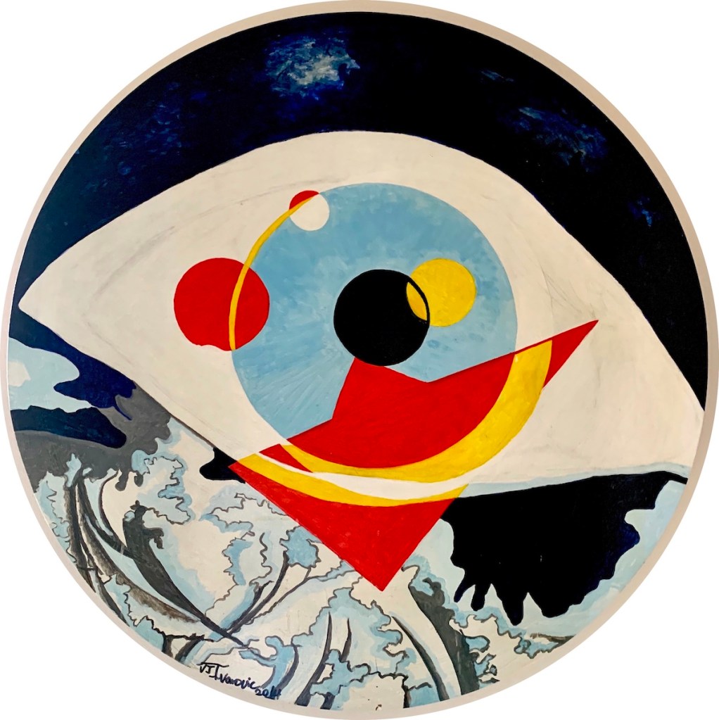 God's Twilight | Acrylics on wood | D 25"