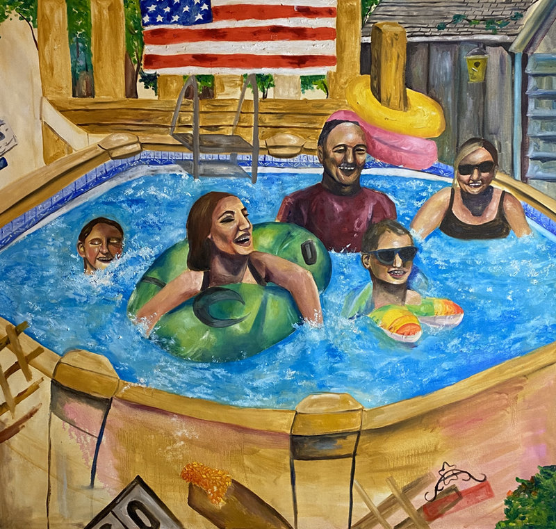 Don’t Worry About It. Never Would when I’m Here | Oil on canvas | 42x50 in.