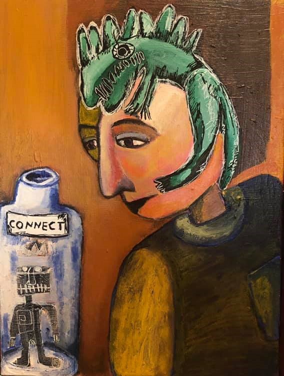  Connect Medium acrylic on canvas Size 30/40 cm