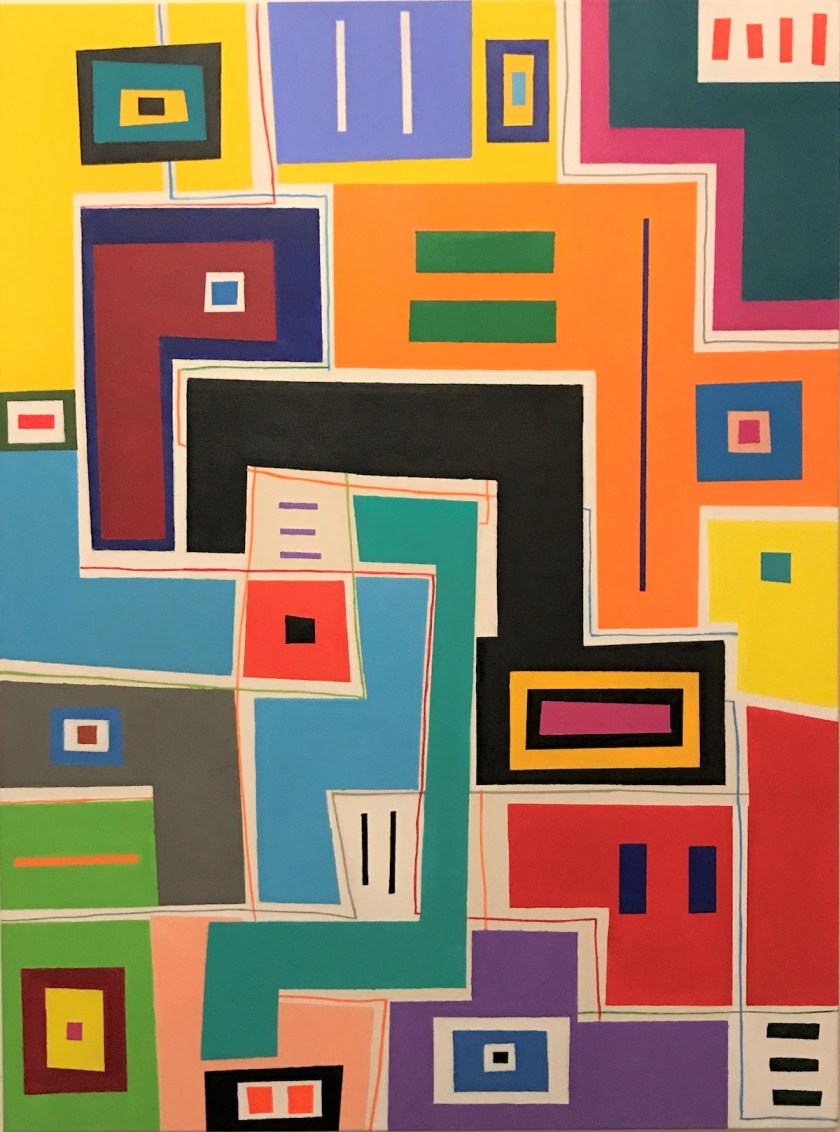 Geo 22 Medium Acrylic on canvas Size 40 x 30 x 1.5