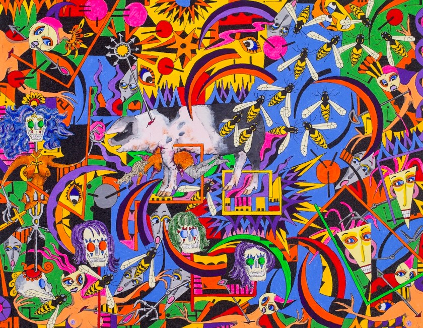 Dream of Gunvald Medium Acrylic and ink Size 37 cm x 46 cm