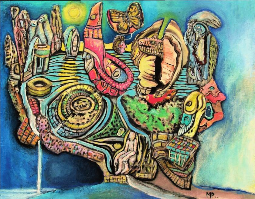  The Pools of Cryptomnesia (or the stars journey through Pisces to Aquarius) | Acrylic | 24inx30in