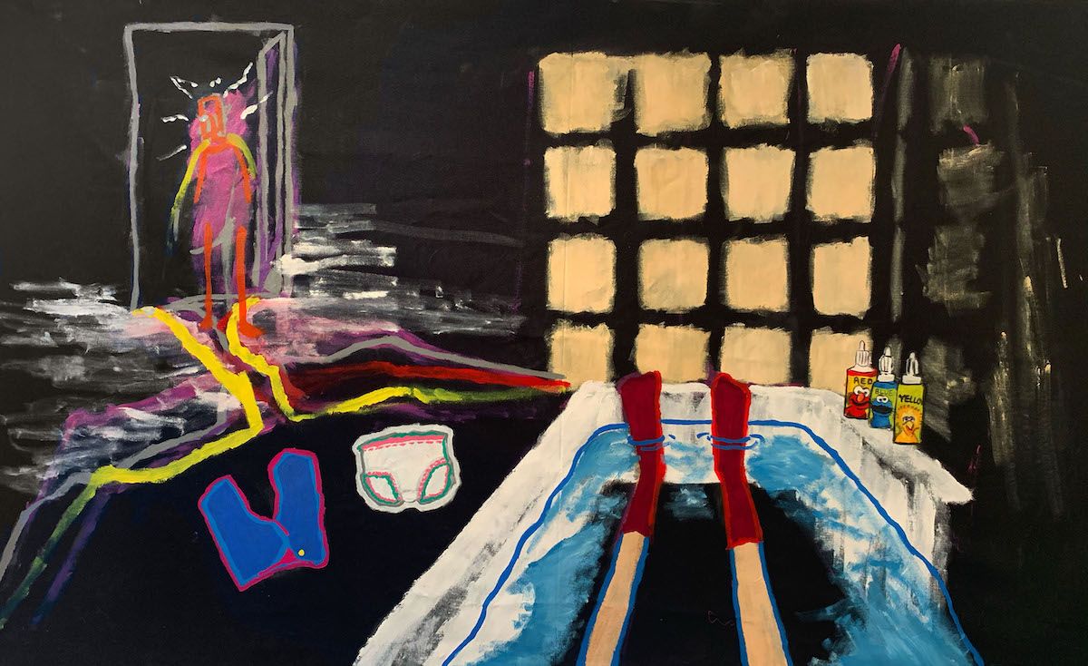 my socks | acrylic on canvas | 34"x61"