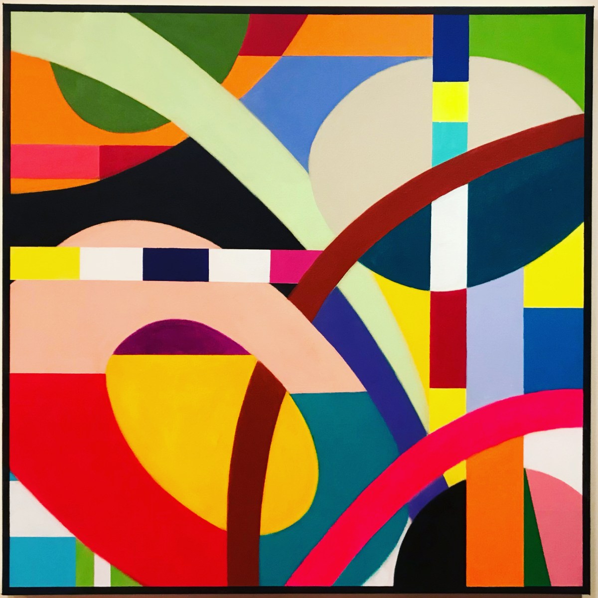 Dancing Raindrops #2 | Acrylic on canvas | 36 x 36 x 1.5