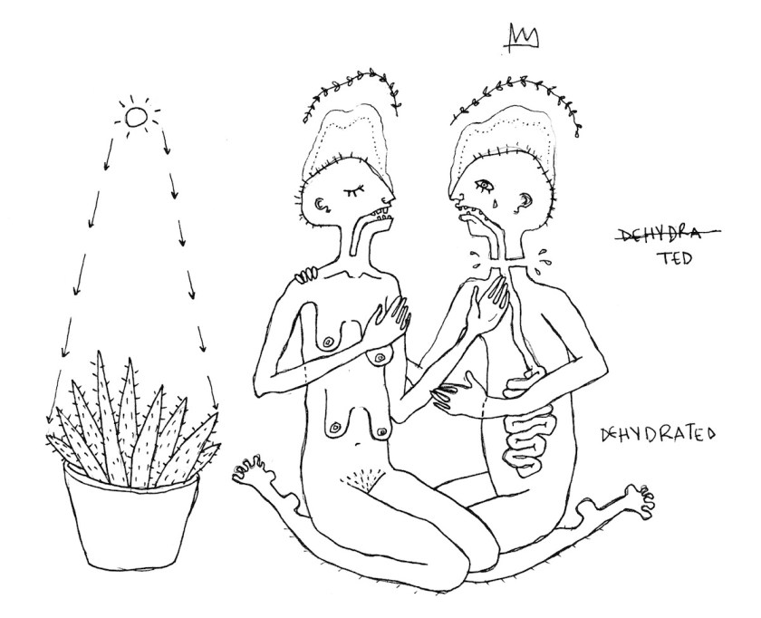 Title Dehydrated Medium Pen on paper Size 8.5x11