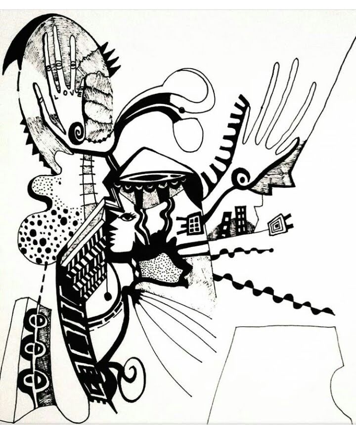 Lovehand Medium Ink on paper Size A5