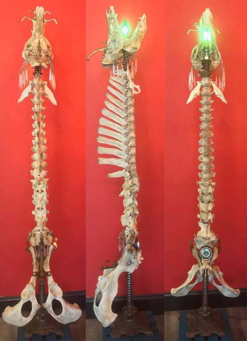 Mermaid Floor Lamp Medium Mixed Media Size 67"x12"x15"