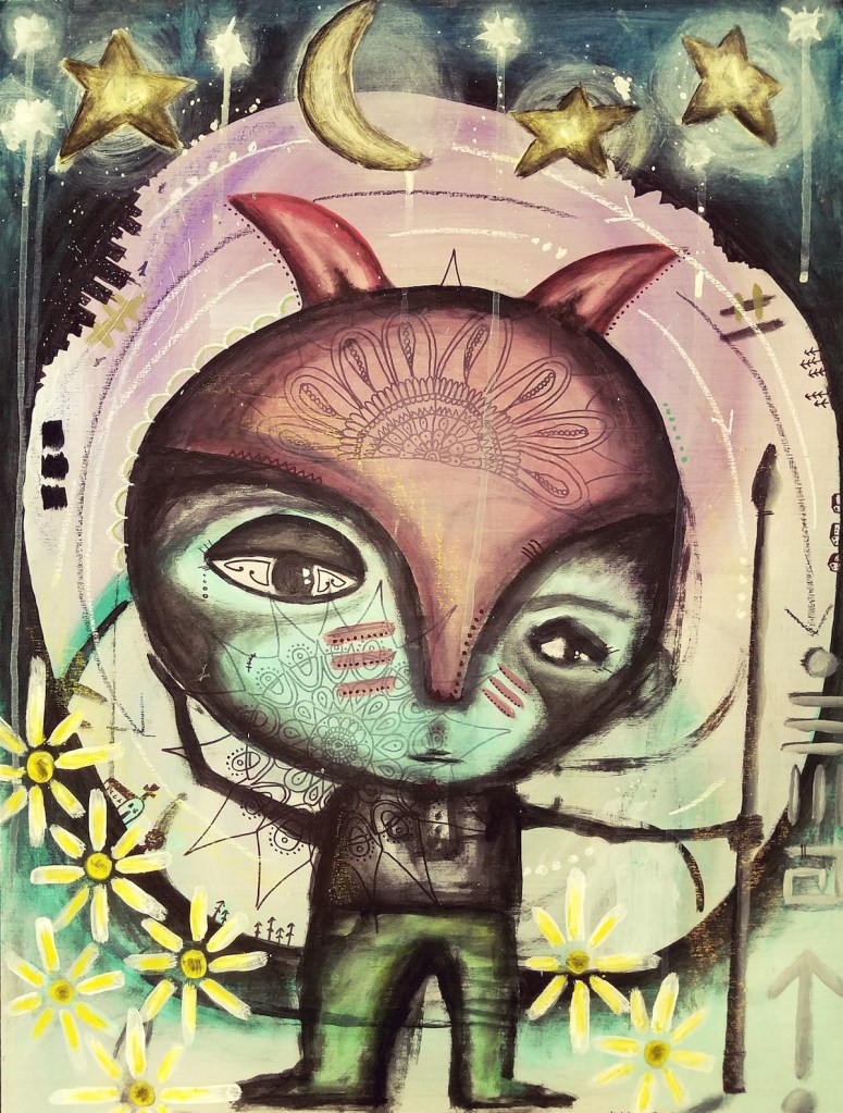  #18 Puer Aeternus | Mixed Media on Panel board | 80cm x 60cm