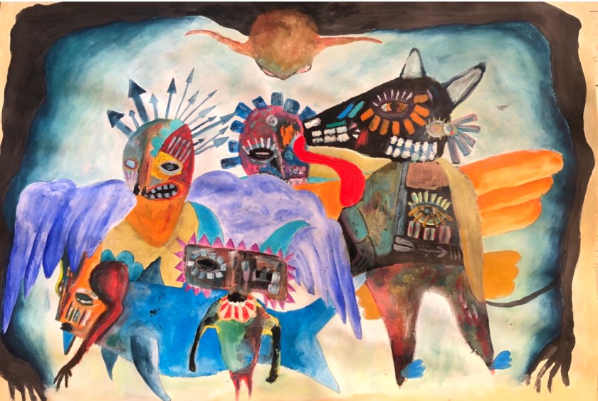  “God takes his creatures in his hug" | Medium | 63x52cm