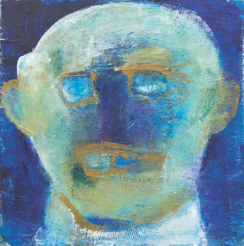 Title Jolly Good Fella Medium Mixed Media on Panel Size 12" x 12