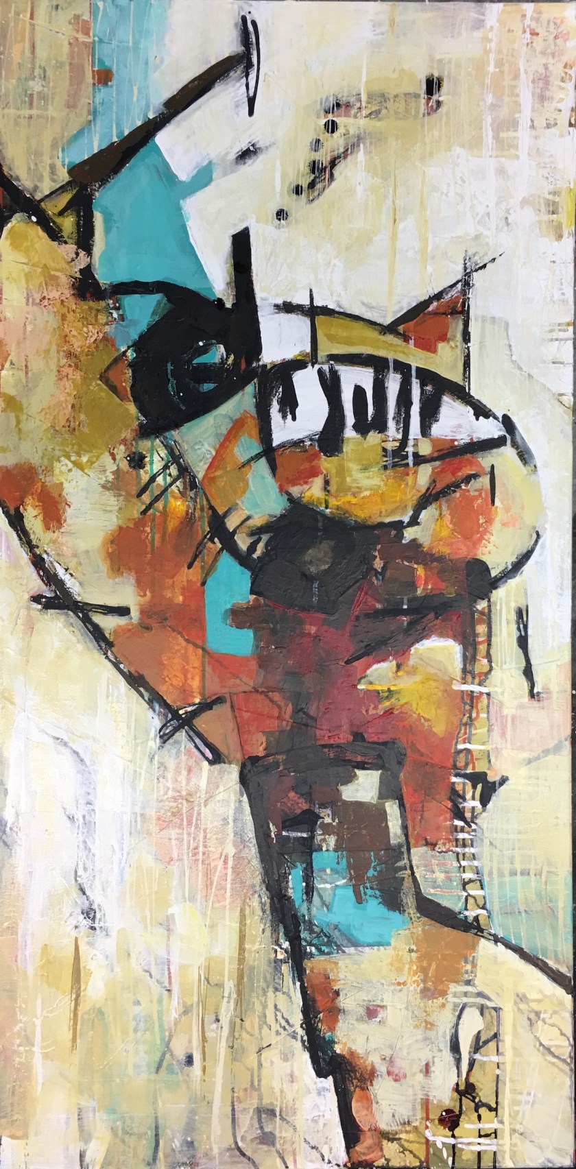 Title Blue Medium Acrylic Size 51in. X 45in.