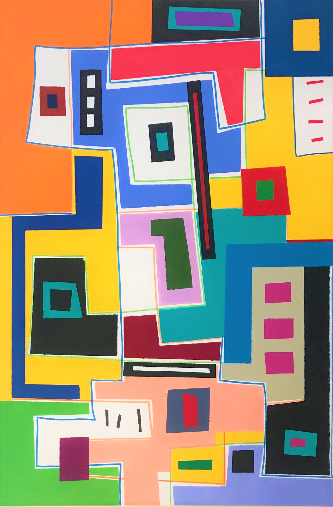 Geo 10 Medium Acrylic on canvas Size 36 x 24 x 1