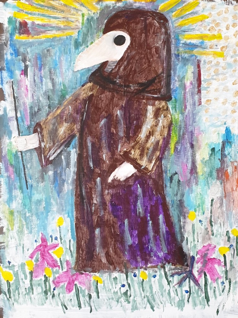  Ruttolääkäri Medium Acrylic painting