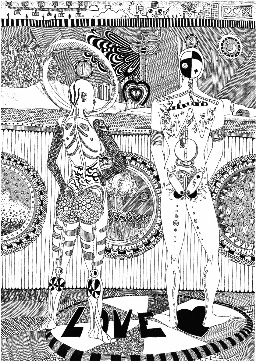 Courage and Kindness Medium Ink on paper Size A3