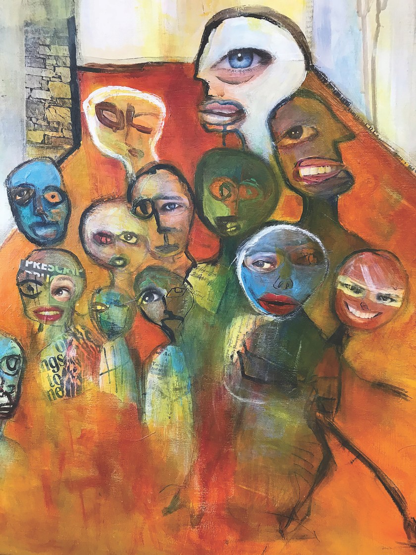 Title Dance of Impermanence Medium Mixed Media on panel Size 36" x 48"