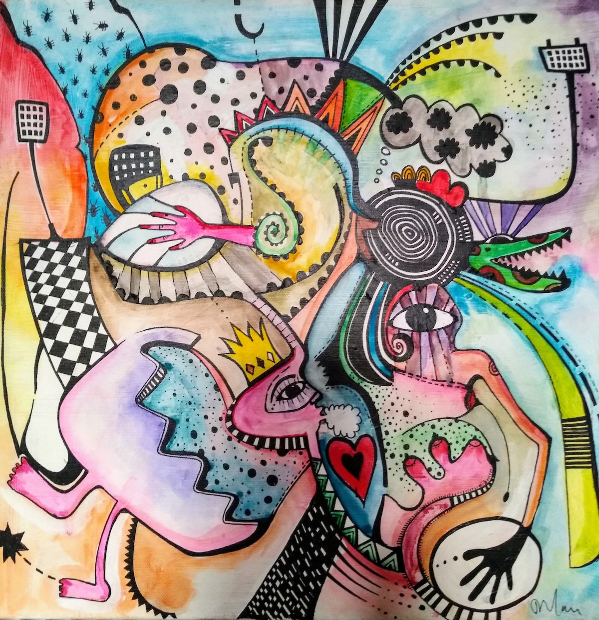 Hatched egg Medium Mixed media Size 300mmx300